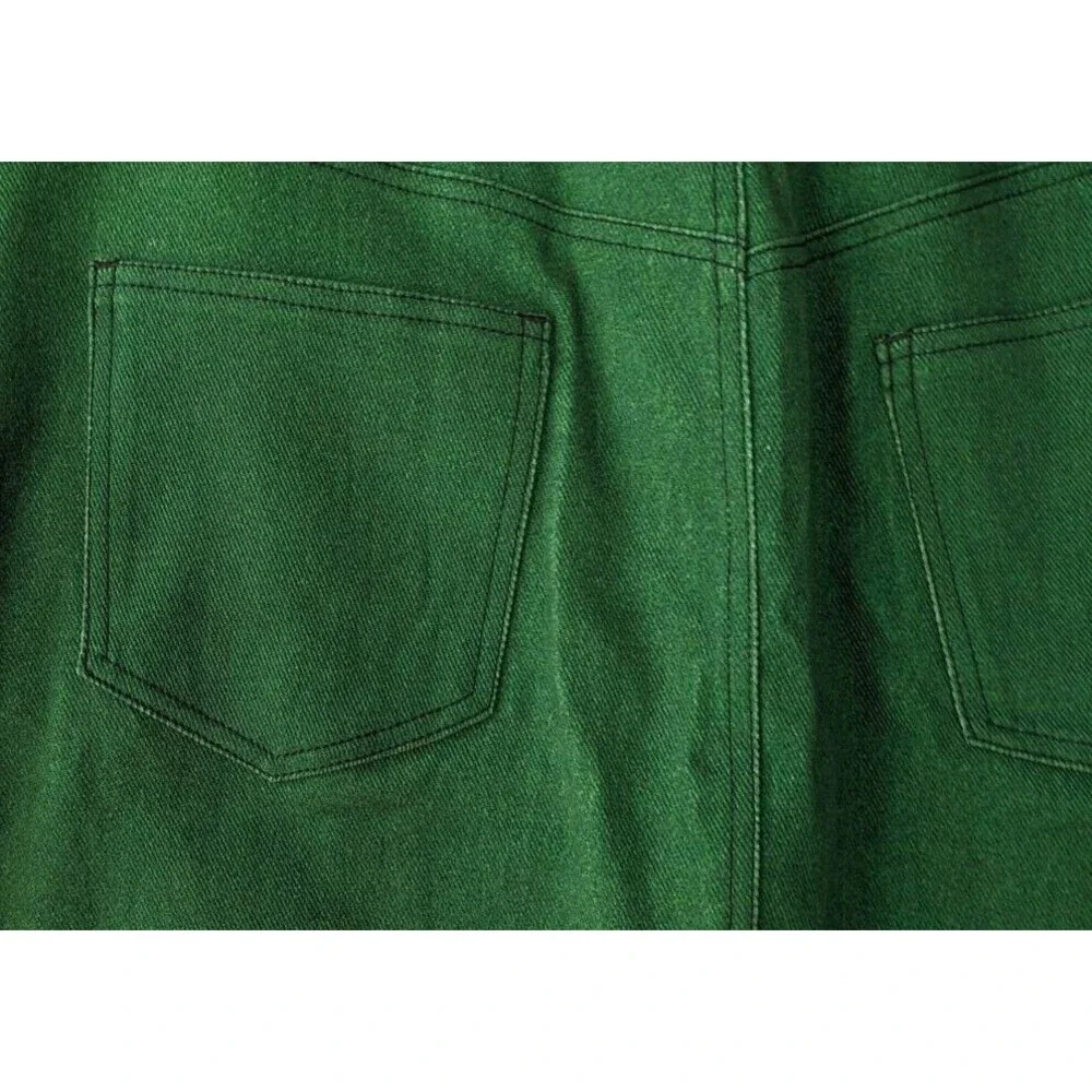 Megan Renee Denim Mini Skirt Kelly Green Size 35
